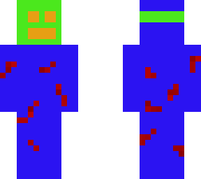 blue skin with blood and dream mask