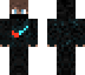 boy in dark hoodie with blue and red glow effects