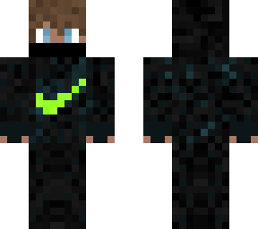 boy in dark hoodie with green glow effects