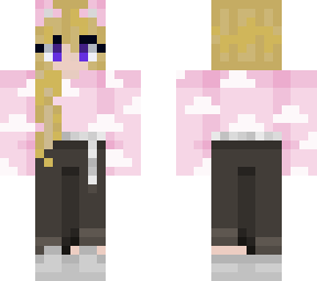 cloud sweatshirt/cat ears girl