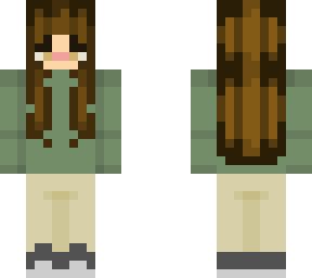 girl in green shirt