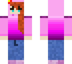 girl with pink/purple hoodie