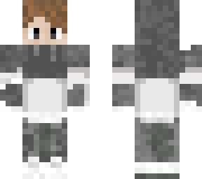 grey and white hoodie-boy