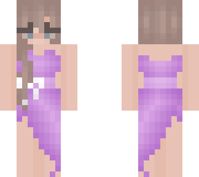 my skin with a purple dress