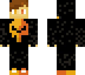 orange and black skin  that looks better in game