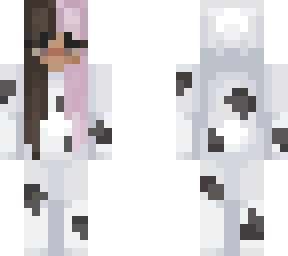 pink and brown hair aesthetic cow onesie