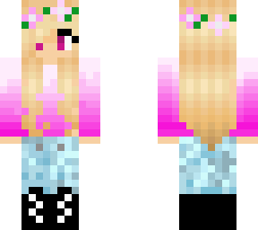 pink flower girl