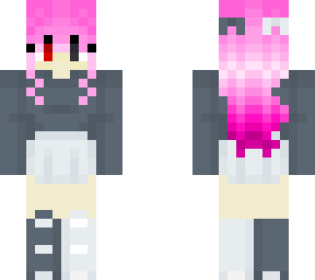 pink haired soft girl