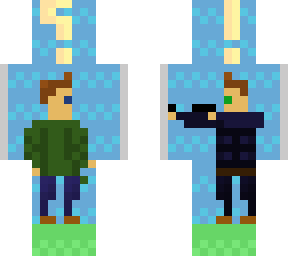 pixelated guy vs mercenary with guns