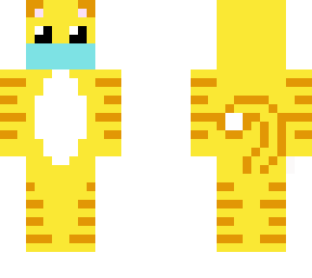 yellow cat with mask (my skin in a mask)