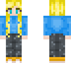 yellow haired girl (my cat skin as a human)