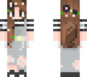 aesthetic wolf/dog girl with brown ears, brown tail