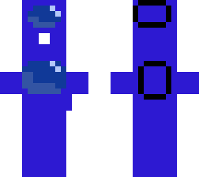 among us blue with a pet
