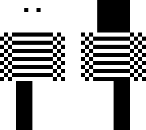 black and white