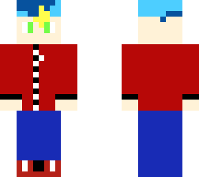 blue haired boy