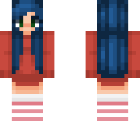 blue-haired girl