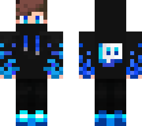blue twitch boy in fire