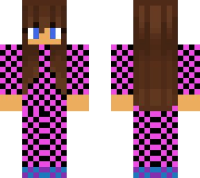 cute checkered school girl