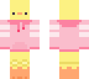 duck doll in a pink hoodie (better legs)