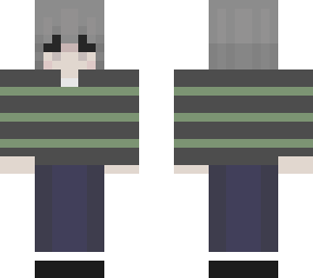 green and grey sweater