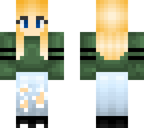 green sweater