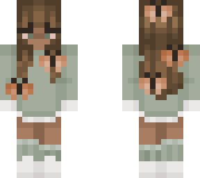 green sweater butterfly girl