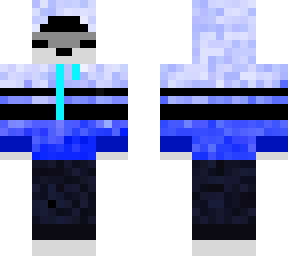 grey fox in blue gradient jacket