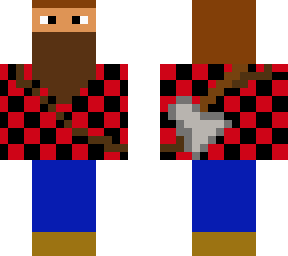 lumberjack with axe on his back