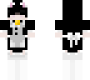 my oc wearing maid outfit with cat ears