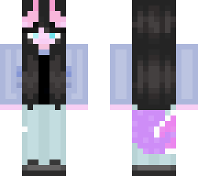 pink black-haired dragon
