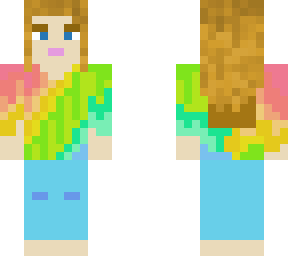 rainbow barefoot girl