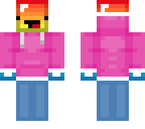 rainbow derp in hoodie (girl) different jeans