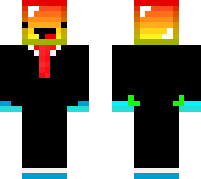 rainbow skeppy in a suit.