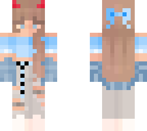 blaues mdchen mit schleifchen