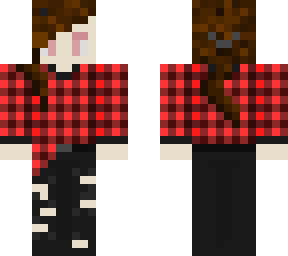 flannel ripped jeans