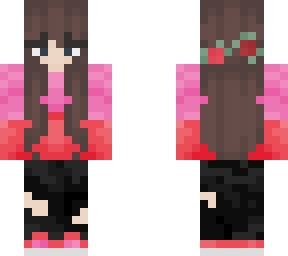 girl rose red and pink hoodie