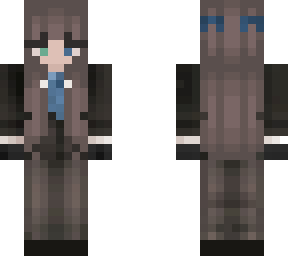 girl with green eye and blue eye in tux