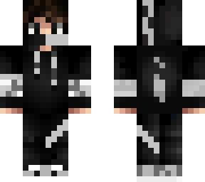 grey and black hoodie skin