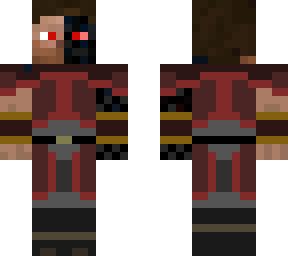half withered steve as a firebender