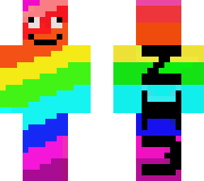 Happy face rainbow skin | Minecraft Skin