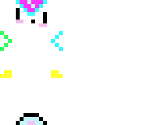 neon blushing person