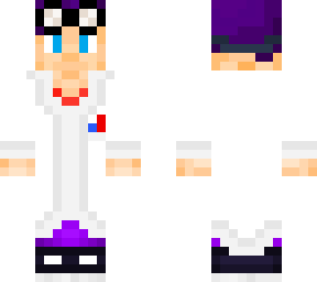 new scientist with purple hair