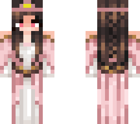pink medieval princess with crown jewl