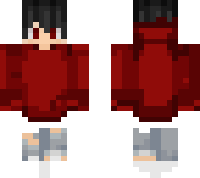 red anime boy for djoverpower updated | Minecraft Skin