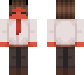 red demon in a suit