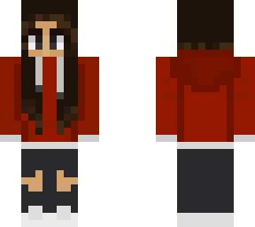 red hoodie brown girl <3