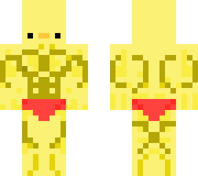 strong duck with muscles  use it if you wanna be strong but still be a chicken