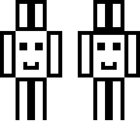 white and black