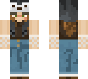 wolf minecraft girl
