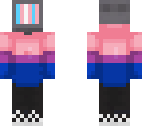 bi trans hoodie skin with tv head